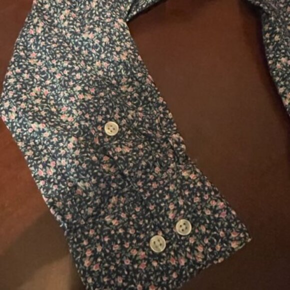 Bar III Men Slim Fit Stretch Floral Button-Down Shirt  Long sleeves button cuffs - Picture 3 of 5